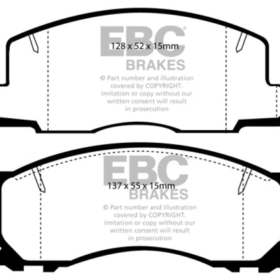EBC 90-93 Toyota Previa Rear Drums Ultimax2 Front Brake Pads