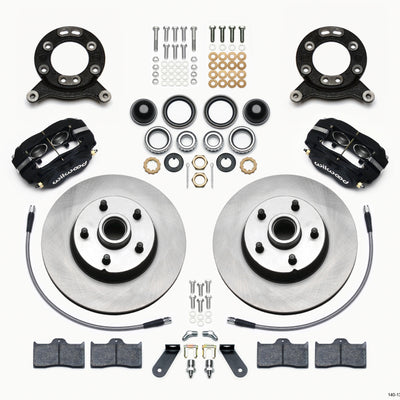 Wilwood Forged Dynalite-M Front Kit 11.30in 1 PC Rotor&Hub 1970-1973 Mustang Disc & Drum Spindle