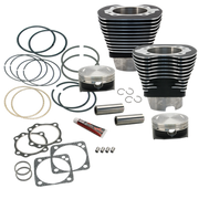 S&S Cycle 84-99 BT 4 1/8in Bore Cylinder & Piston Kit For S&S V117 Engine - WBlack