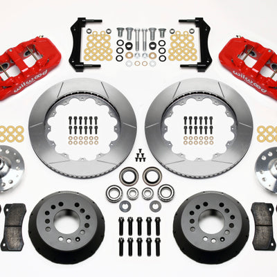 Wilwood AERO6 Front Hub Kit 14.00 Red 67-69 Camaro 64-72 Nova Chevelle