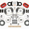Wilwood Dynapro Dust-Boot Front Kit 11.00in Red 1965-1969 Mustang Disc & Drum Spindle