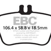 EBC 13+ Mercedes-Benz CLA250 2.0 Turbo Redstuff Rear Brake Pads