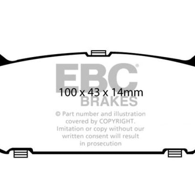 EBC 93-97 Ford Probe 2.0 16v Yellowstuff Rear Brake Pads