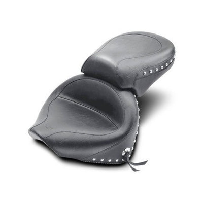 Mustang 99-11 Yamaha V-Star 1100 Custom Wide Touring 2PC Seat w/Studs - Black