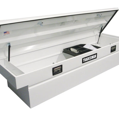 Tradesman Steel Cross Bed Truck Tool Box (70in.) - White
