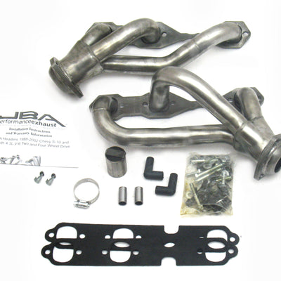 JBA 88-95 & 02-03 GM S-Truck 4.3L V6 4WD 1-1/2in Primary Raw 409SS Cat4Ward Header