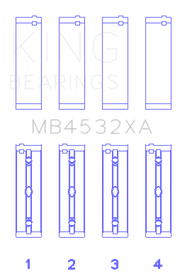 King Engine Bearings Mercedes-Benz OM 642.822/36/910/20/30/70 Main Bearing Set
