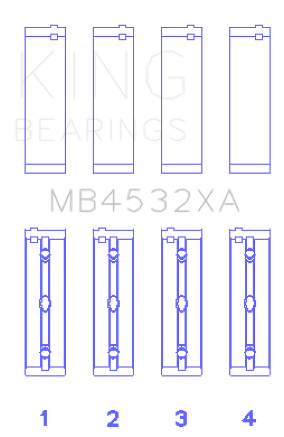 King Engine Bearings Mercedes-Benz OM 642.822/36/910/20/30/70 Main Bearing Set