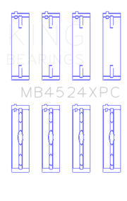 King Engine Bearings Nissan VR38DETT pMaxKote Performance Main Bearing Set - Size STD