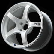 Advan TC4 17x7.5 +48 5x114.3 Racing White Metallic and Ring Wheel
