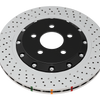 DBA 2020+ Chevrolet Corvette C8 Z51 Rear 5000 Series Cross Drilled Rotor w/NAS Nuts