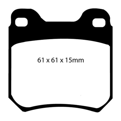 EBC 98 Saab 9-3 2.0 Turbo Yellowstuff Rear Brake Pads