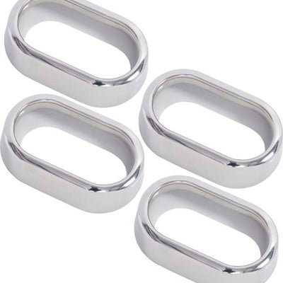 Kentrol 07-10 Jeep Wrangler JK Interior Door H/le Bezels 4 Pieces - Polished Silver