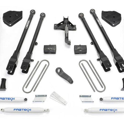 Fabtech 17-21 Ford F250/F350 4WD Diesel 6in 4Link Sys w/Coils & Perf Shks