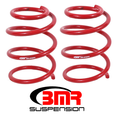 BMR 05-14 S197 Mustang GT Front Handling Version Lowering Springs - Red
