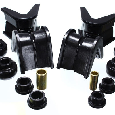 Energy Suspension 76-77 Ford Bronco/66-72 F-100/F-150 Black 7 Deg Offset Complete 14Pc C-Bushing Set