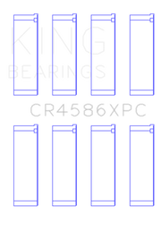 King Engine Bearings Mitsubishi 4B11T (Size 0.5) Coated Performance Rod Bearing Set