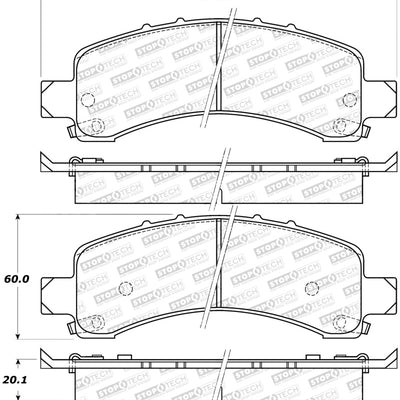StopTech Sport Brake Pads w/Shims - Front