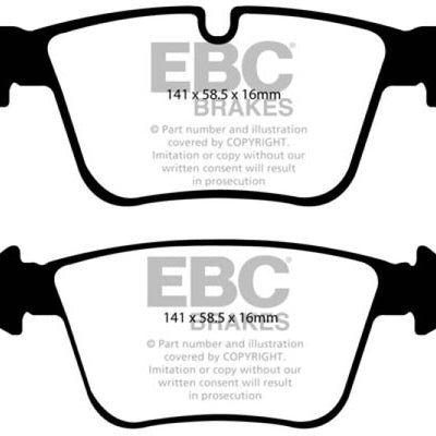 EBC 07-11 Mercedes-Benz CL63 AMG 6.2 Redstuff Rear Brake Pads