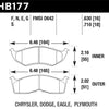 Hawk 95-97 Dodge Neon HPS Street Front Brake Pads