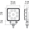 Hella ValueFit Work Light 4SQ 1.0 LED MV LR LT