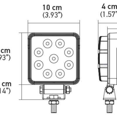 Hella ValueFit Work Light 4SQ 1.0 LED MV CR LT