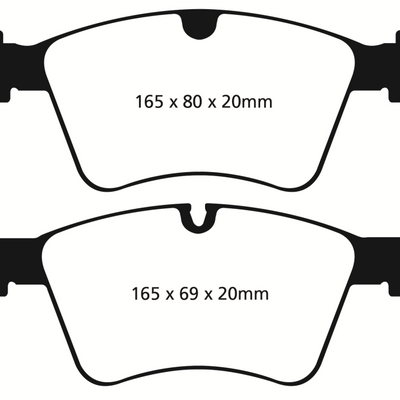 EBC 08-10 Mercedes-Benz GL320 3.0 TD (373mm Front Rotors) Greenstuff Front Brake Pads