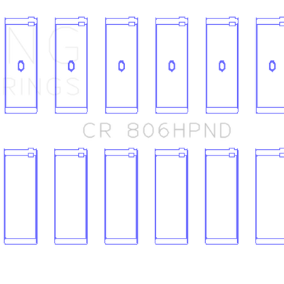 King Engine Bearings Chrysler 361ci/383ci (Size 0.20) Performance Rod Bearing Set