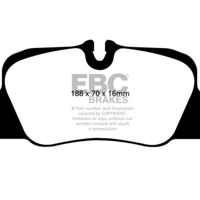EBC 12-15 Porsche 911 (991) (Cast Iron Rotor only) 3.8 Carrera S Yellowstuff Rear Brake Pads