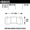 Hawk 15-17 Ford Mustang Brembo Package DTC-50 Front Brake Pads