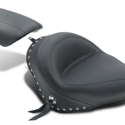 Mustang 06-17 Harley Softail Wide Tire (200mm) Standard Touring Solo Seat w/Studs - Black
