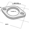 Vibrant 2-Bolt T304 SS Exhaust Flanges (2.5in I.D.) - 5 Flange Bulk Pack