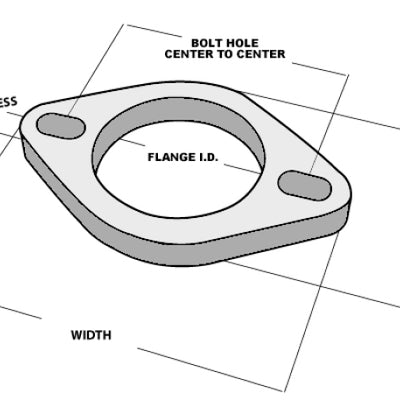 Vibrant 2-Bolt T304 SS Exhaust Flange (2.75in I.D.)