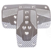 NRG Aluminum Sport Pedal A/T - Gunmetal w/Silver Carbon