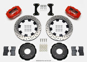 Wilwood Forged Dynalite Front Hat Kit 12.19in Drilled Red 2002 Mitsubishi Lancer