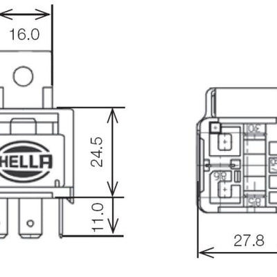 Hella Relay 12V 25A SPST 25A Fuse Bkt