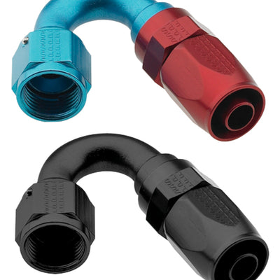 Fragola -6AN x 150 Degree Pro-Flow Hose End - Blue/Red