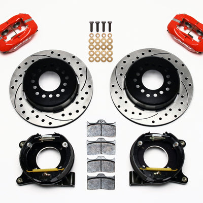 Wilwood Forged Dynalite P/S Park Brake Kit Drilled Red Chevy C-10 2.42 Offset 5-lug