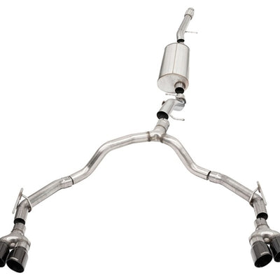 Corsa 2021-2025 Suburban / Yukon XL 6.2L 4WD Dual Rear 3in to 2.75in Sport Cat-Back DW 4in BLK Tips