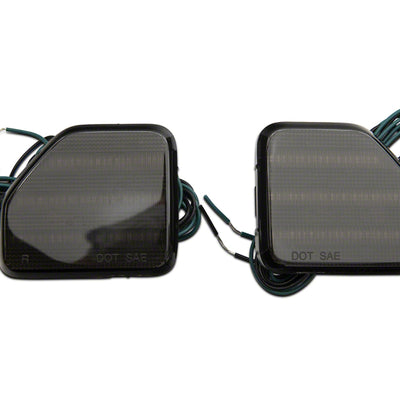 Raxiom 18-23 Jeep Wrangler JL Moab Rubicon Sahara Axial LED Rear Bumper Reflector Lights- Smoked