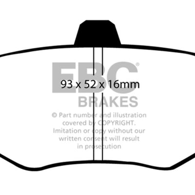 EBC 08-16 Mitsubishi Lancer Evo 10 2.0 Turbo (1 piece rotor) Ultimax2 Rear Brake Pads