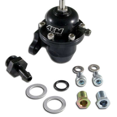 AEM 98-99 Acura CL / 00-05 S2000 / 98-02 Accord / 96-00 Civic Black Adjustable Fuel Pressure Regulat