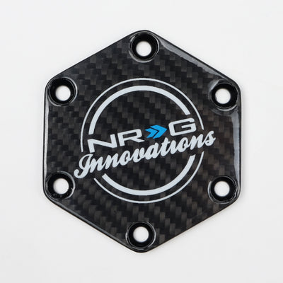 NRG Carbon Fiber Horn Delete Button Circular Logo Front/ Back
