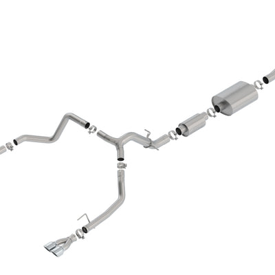 Borla 19 Chevrolet Silverado/GMC Sierra 1500 6.2L SS (S-Type) Catback Exhaust - Square Chrome Tips