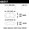 Hawk 96-97 Chevy Camaro RS / 94-97 Camaro Z28/Pontiac Firebird Trans AM  Blue 9012 Front Race Pads