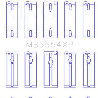 King Engine Bearings Toyota 3SGTE Performance Main Bearing Set - Size STD