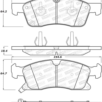 StopTech Performance 11-12 Dodge Durango Front Brake Pads