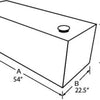 Tradesman Aluminum Rectangular Liquid Storage Tank (98 Gallon Capacity) - Black