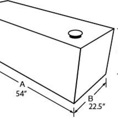 Tradesman Aluminum Rectangular Liquid Storage Tank (98 Gallon Capacity) - Black