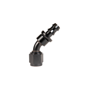 Fleece Performance Universal -6AN 45Deg to Hose Barb - Black